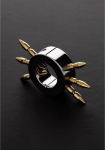 Steel By Shots Shots Steel Ball Stretcher Adjustable Spiked Ring, Stainless Steel, 2-Piece