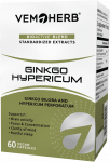 VemoHerb Ginkgo Hypericum (Ginkmedžio lapų ekstrakto ir jonažolės ekstrakto junginys) 60 kaps.