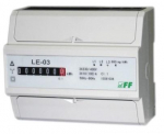 F&F 3fazės elektros skaitiklis 100A 230 / 400V su ausų būgnų ekranu Nr -03