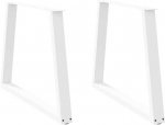 Valgomojo stalo kojelės, V formos, 2 vnt., baltos, 100x(72-73,3) cm, plienas