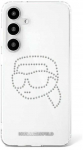 Karl Lagerfeld dėklas skirtas Samsung Galaxy S25 KLHCS25SHKHDCELT (IML Rhinestones K Head) skaidrus