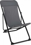 ProGarden Sulankstoma plieninė textilene kėdė grafito spalvos