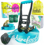"Barefoot Slackline" komplektas su fiksatoriumi, 18 m, mėlyna
