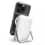 Puro 10000mAh MagSafe Wireless Power Bank su Aluminum Stand - baltos spalvos