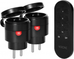 Orno Belaidžių MINI Schuko lizdų rinkinys, valdomas nuotoliniu būdu 2+1, 2300 W, IP44