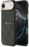 Guess PU Leather 4G Gold Frame MagSafe dėklas skirtas Apple iPhone 17 Air juodos spalvos