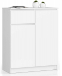 SKomoda k 80 cm 2 durys 1 stalčiaus, balta