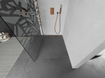 Walk-in du&scaron;o sienelė Mexen Kioto, pusiau matinė, Baltas pattern/Rose Gold, 140 x 200 cm