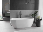 Vonia Mexen Eos, 170 x 75 cm, Baltas + Brushed gun pilka persipylimas