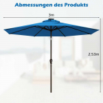 Bonideco Select Lauko skėtis 300x253cm., mėlynos/juodos spalvos