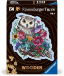Ravensburger medinė dėlionė, 150 detalių, pelėda