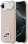 Karl Lagerfeld Karl & Choupette Pins MagSafe dėklas skirtas Apple iPhone Air rožinės spalvos