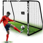 Futbolo vartai 3.00 x 2.00 x 1.20 metrų, su plieniniu rėmu, lengvai surenkami, futbolo vartai lauke, futbolo vartai