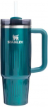 Stanley Termosinis puodelis su &scaron;iaudeliu &bdquo;The Quencher H2.0 Fluted Tumbler&ldquo; 1,18 l, blizgios žalsvai mėlynos spalvos
