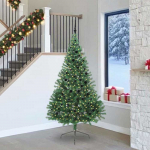 Dirbtinis prie&scaron;&scaron;ventinis eglutė su &scaron;viesomis Žalia 240 cm PVC