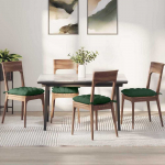 Sėdynių pagalvėlės 4 pcs Tamsiai žalia 40 x 40 x 6 cm