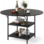 Bonideco Select Juodas valgomojo stalas, 120x76 cm, medžio drožlių plok&scaron;tė, metalas, 22,5kg