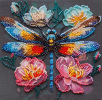 Abris Art Karoliukų siuvinėjimo rinkinys &bdquo;Žėrinčiais sparnais&ldquo; 20x20 cm