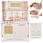 Retro medinė virtuvė su aksesuarais