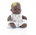 Miniland Lalki Lėlė su ubrankiem - dziewczynka Afrykanka, 21 cm , Moi przyjaciele i ja