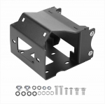 Polaris Sportsman gervės laikiklis, milteliniu būdu dengtas plienas, dviejų angų dizainas, priekabos gervės imtuvas, keturračio gervės plok&scaron;tė bekelės gelbėjimui