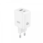 XO kroviklis jungiama į tinklą CE36 PD 45W 1x USB-C 1x USB balta