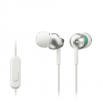 Laidinės ausinės Sony MDR-EX110AP, baltos/sidabrinės.