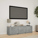 TV staliukas TV spintelė su LED su LED Betono Pilka 140 x 34 x 40 cm