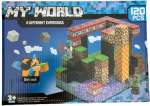 Minecraft stiliaus magnetinis blokelių / kaladėlių rinkinys - 120 vnt