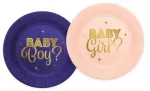 Globos Europe Bv Kūdikio lyties atskleidimo vakarėlis &ndash; &bdquo;Boy or Girl&ldquo; popierinės lėk&scaron;tės, 18 cm