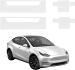 GrizzGlass bespalvė techninė HeavyDuty Clear danga slenksčiams, skirta Tesla Model Y (2020-2024) [4w1] (GRZ21219)