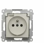 Kontakt-Simon Simon 54 ki&scaron;tukinis lizdas IP44 versijai be tarpiklio (modulis), varžtiniai gnybtai, permatomas dangtelis, ka&scaron;myro spalvos (DGZ1BUZ.01/42A)