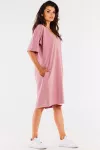 Pudros rožinė oversize suknelė Infinite You
