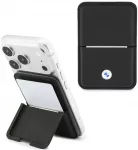 Dėklas Portfel BMW Carbon Metal Logos MagSafe juoda