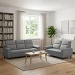 Sofa Sofos komplektas 2 vnt. &Scaron;viesiai pilka Audinys