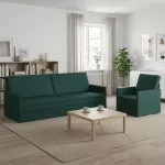 Sofa Sofos komplektas 2 vnt. Tamsiai žalia Audinys