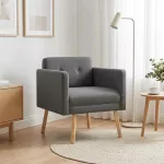 Akcentinis fotelis Tamsiai pilka Audinys