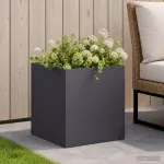 Sodo vazonas Antracito 25 x 25 x 25 cm &Scaron;altai valcuotas plienas