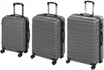 Lagaminų rinkinys su TSA spyna ir dvigubais 360&deg; ratukais, tamsiai pilkas, 49 &times; 35 &times; 23 / 60 &times; 42 &times; 26 / 69 &times; 49 &times; 29 cm, 3 vnt.