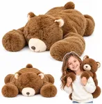 Lean Toys Brown Plush Teddy Bear Cuddly Toy with Long Arms 60cm