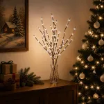 LED varinių &scaron;akų kalėdinė dekoracija 3 vnt. Ruda 62 cm Plienas
