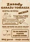 Medinė lentelė garažo taisyklės gimtadienio dovana jam su graviravimu