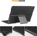 Dėklas, skirtas Lenovo Tab Plus 11.5 colių (2024 m.) plan&scaron;etiniam kompiuteriui + 1 apsauginis stiklas, itin plonas, lengvas, trigubas sulankstomas apsauginis dėklas &ndash; pilkas