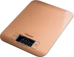 Bestron Skaitmeninės virtuvinės svarstyklės su dideliu Lcd ekranu, 4 svėrimo vienetai: kg, gramai, uncijos ir svarai, maksimali apkrova 5kg, didelis tikslumas iki +/- 1 g, su baterija, spalva: vario