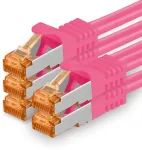 1attack.de Cat.7 tinklo kabelis Cat7 ethernet kabelis patch kabelis tinklo lan kabelis Cat.7 neapdorotas kabelis 10 gb/s (sftp pimf lszh) rinkinys su rj45 jungtimi cat.6a