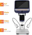 Andonstar Ad106s skaitmeninis Usb mikroskopas su 4,3" ekranu, skirtas Litavimui/pcb/laikrodžių/telefonų taisymo įrankiams su stovu ir Ir nuotolinio valdymo pulteliu