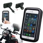 Motociklinis telefono laikiklis su mt, atsparus vandeniui, universalus, pasukamas 360&deg;