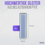 Filzada&reg; 8 vnt. baldų slydikliai, 70x19 mm, lipnūs, Ptfe