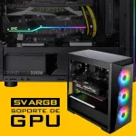Ezdiy-fab Gpu laikiklis su Argb Led ap&scaron;vietimu, juodas