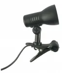 Lempa su spaustuku E14 prisegama lempa E14 prisegamas reflektorius juodas Ts02